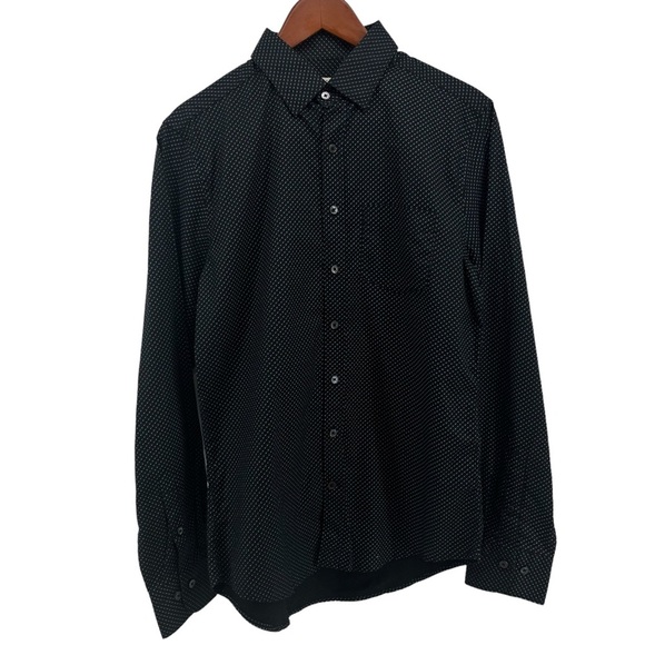 Gant Mens Button Down Shirt Black Design Long Sleeve size Medium 10451 - Picture 4 of 6